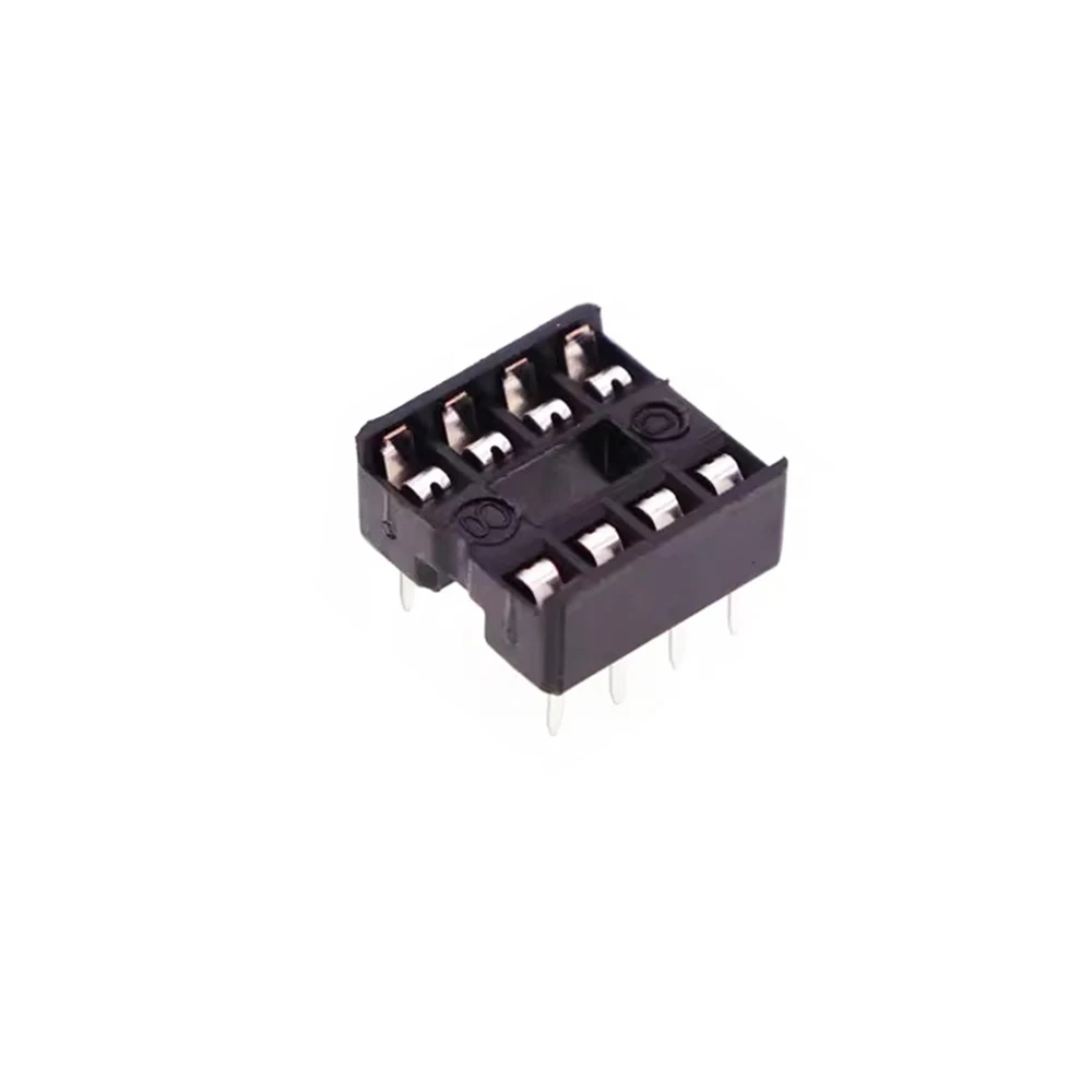10PCS DIP-8 2.54MM Square Hole Round Hole 8 Pins DIP IC Sockets Adaptor Solder Type 8 PIN IC Connector