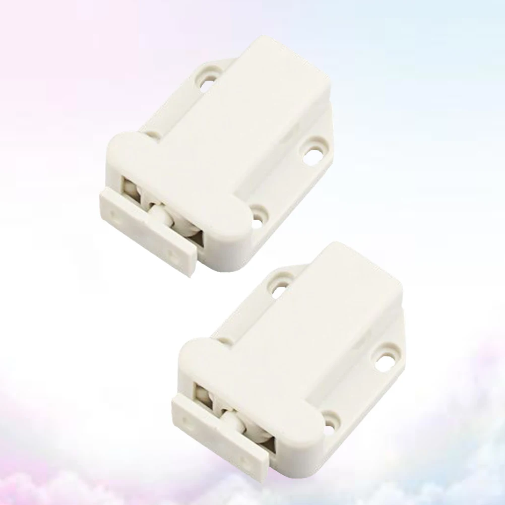 

2 Pcs Door Lock Self-locking Device Child Chest of Drawers Cabinet Latches Hardware