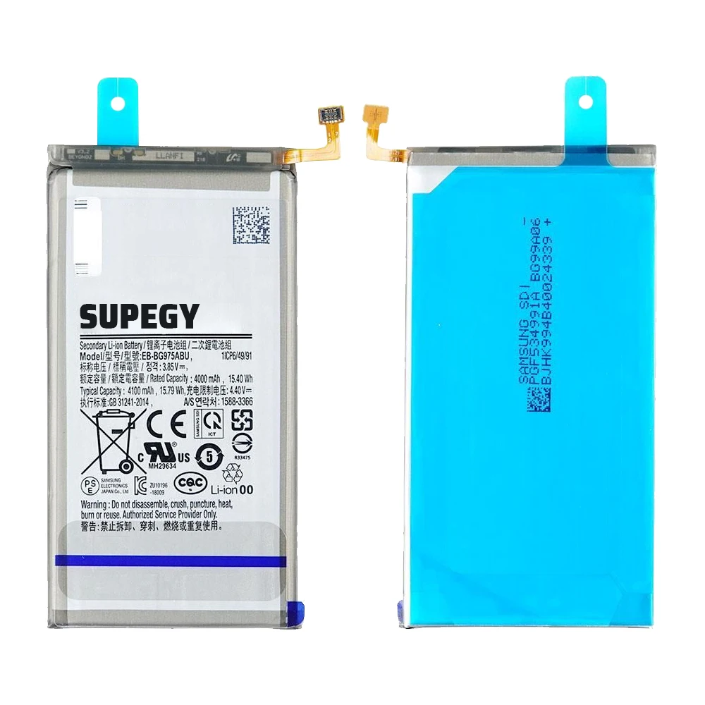 100% High Capacity  Battery EB-BG975ABU For Samsung Galaxy S10 Plus S10+ SM-G9750 Genuine Phone Battery 4100mAh