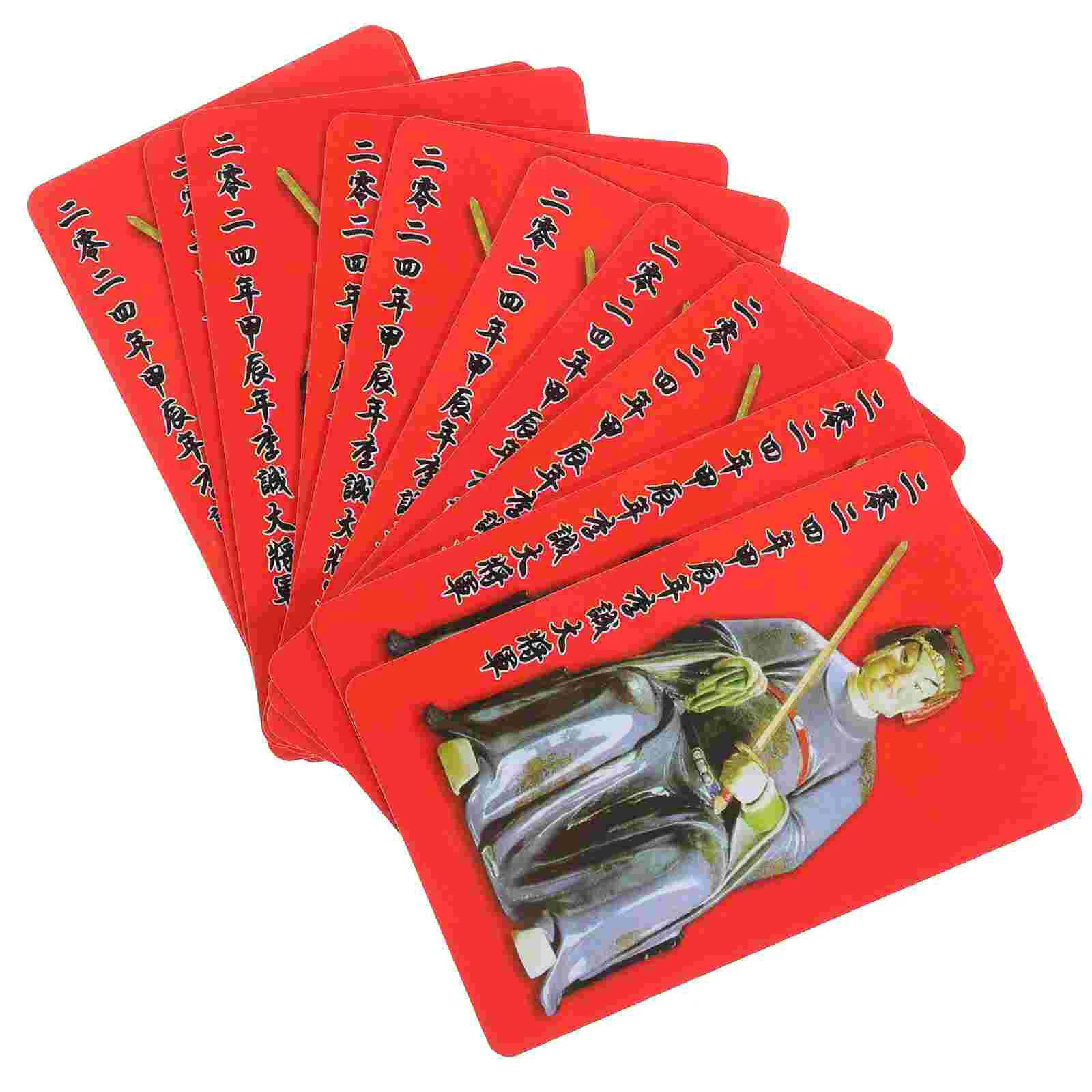 Chinese Amulet Card Year of The Dragon Greeting Fortune Small Protection Cards Accessories