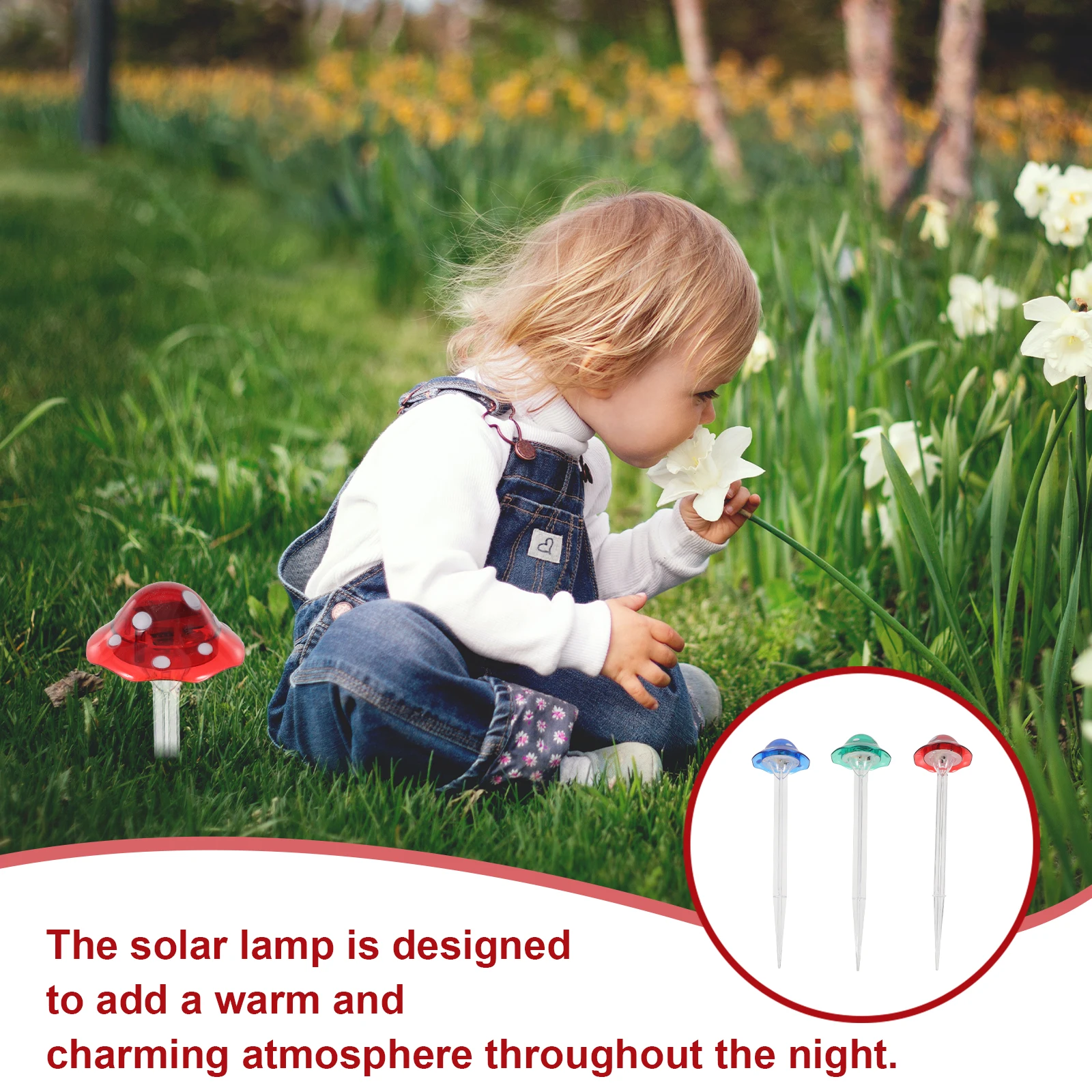 

6 Pcs Solar Lawn Light Lights for outside Backyard Decor Garden Lamp Decorations Mushroom Plastic Outdoor Accessories