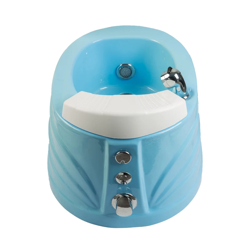 

Simple Modern Acrylic Pedicure Chair Hotel Baby Pet Light Surf Bath Tub Foot Wash Basin With Massage Water Feature