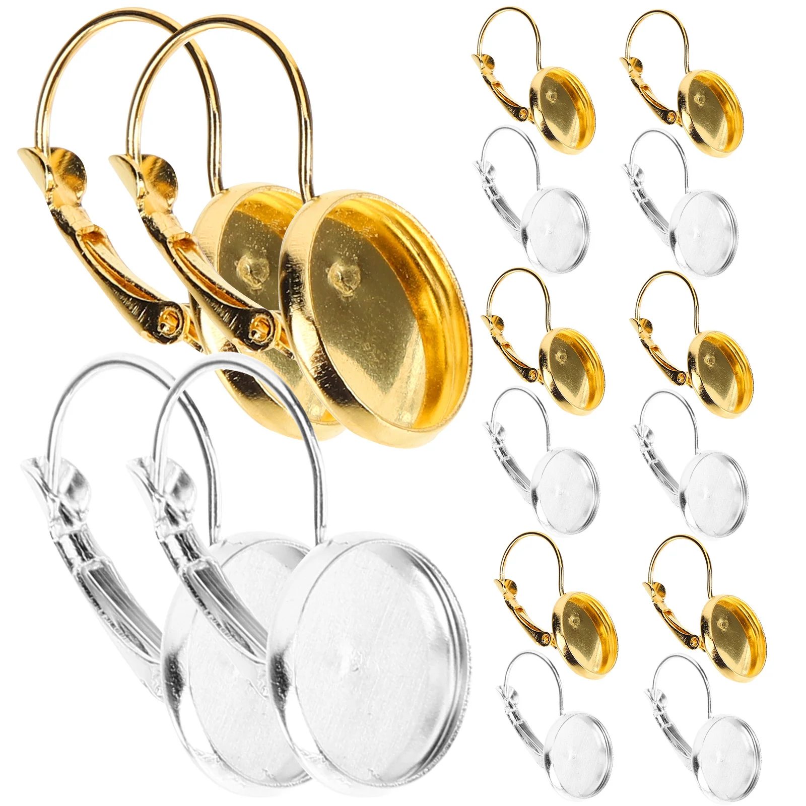 

20 шт., лотки для установки сережек, заготовки для подвесок, аксессуары для самостоятельного изготовления, материал из сплава, хорошая идея для подарка, друзья, семья