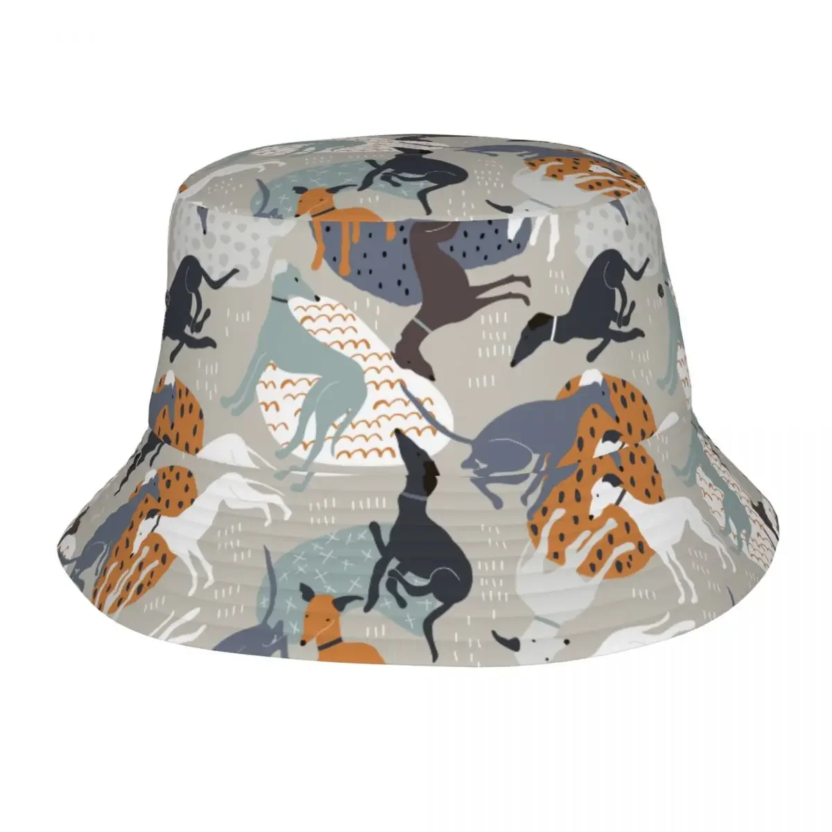 

Greyhounds Bucket Hats Vocation Getaway Headwear Merch for Animal Dog Lover Fishing Caps for Outdoor Sports Teen Bob Packable