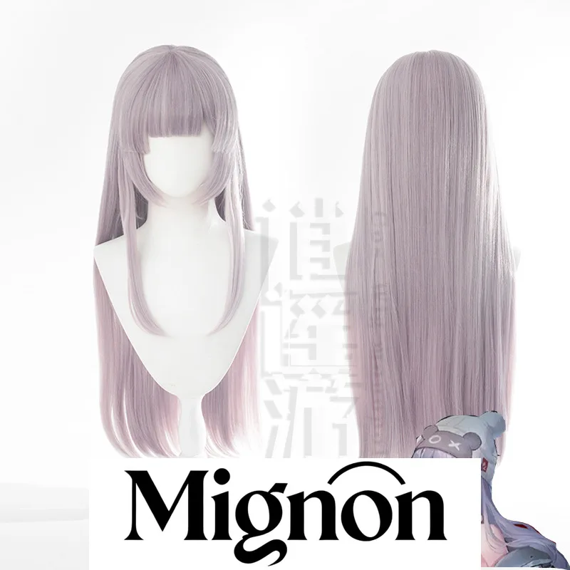 

Путь в никуда Hella, парик для косплея, прямая челка, многослойные бакенбарды, лавандово-серый подарок на Хэллоуин