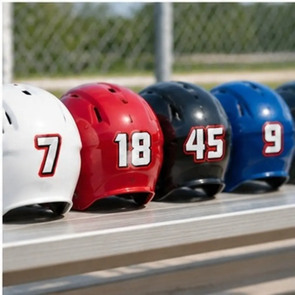 10Pcs Number Stickers Football Baseball Hockey Softball Sports Decals Athlete Reward Stickers Daily Practice Use