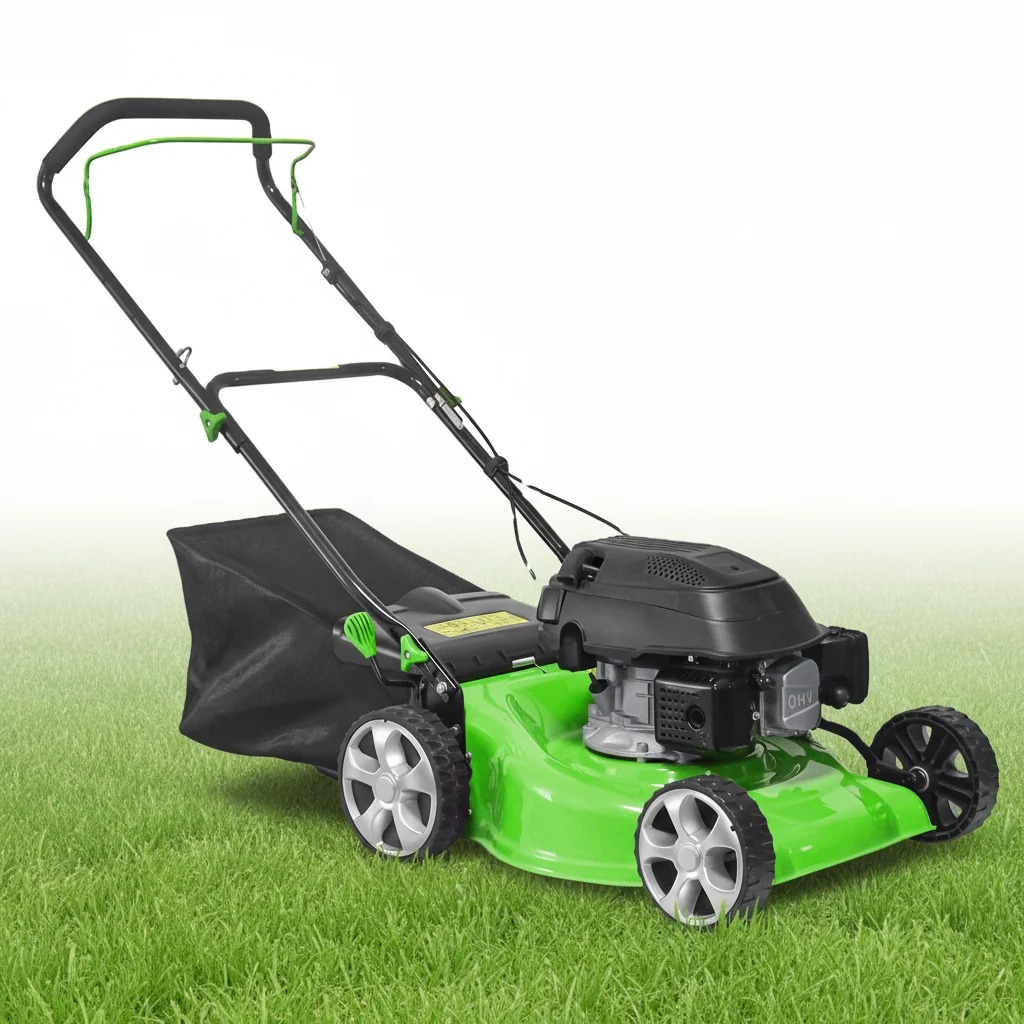 VERTAK 139CC Industrial Hand Push Petrol Mower Commercial Durable Convenient Grass Cutter for Garden and Lawn Weeding Work