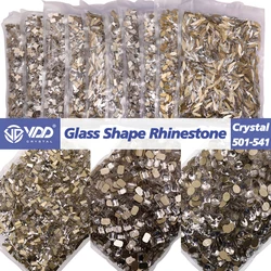 VDD P501-P540 Wholesale 1440Pcs Glass Crystal Rhinestones Flatback Strass Shape Glitter Stone For Nail Art DIY Crafts Decoration