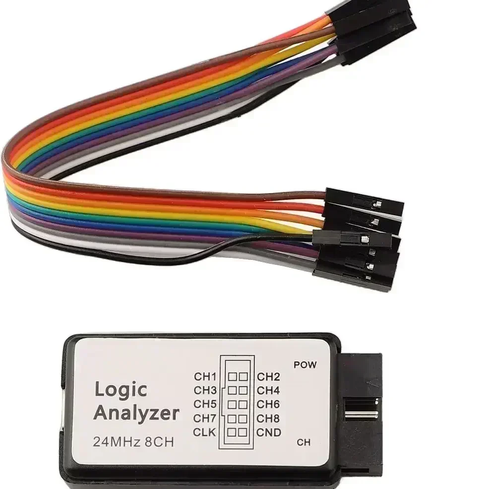 USB Logic Analyzer Microcontroller Debugging Tool 24M Sampling 8CH 8-Channel For Test Measurement Tool Accessory