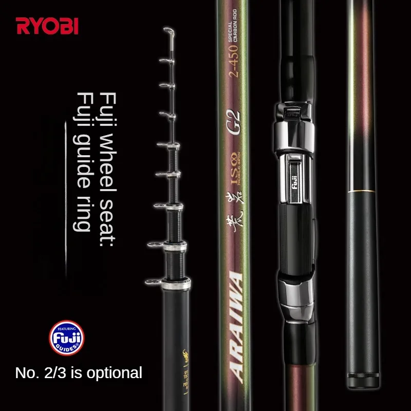 RYOBI Ultra Hard Ultra Light Long Section Rock Fishing Rod Hand-Sea Dual Purpose Long Throwing Spinning Pole 4.5m 5.3m