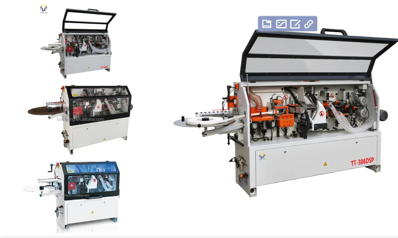 TT-306DB High Efficiency Woodworking Machine Edgebander Pvc Cabinets Furniture Wood Automatic Small Edge Machine For Sale