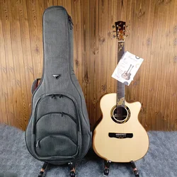 6 String Acoustic Guitar Solid Spruce Wood Top 40inch Sapele Back Folk Guitar High Glossy with soft Bag