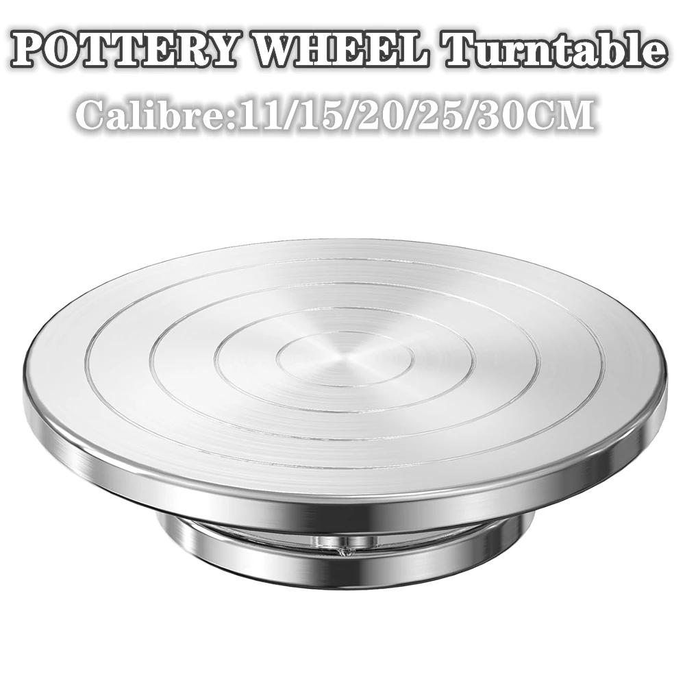 15-30CM Aluminum Pottery Wheel, DIY Pottery Turntable, Double-Sided Clay Tools, Cake Turntable, Sculpture Ceramics Cake Stand