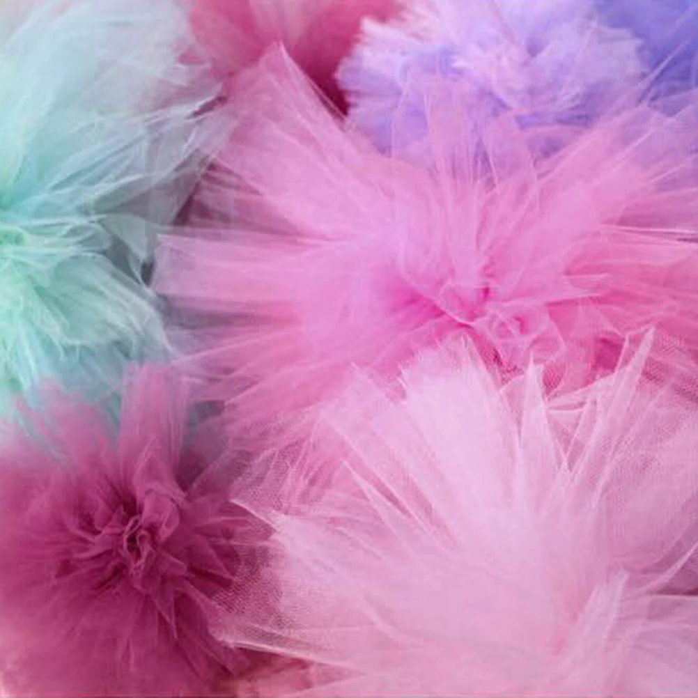 

25 Yards Decorative Mesh Rolls Wedding Tulle Fabric Purple Hair Accessories Craft Spool Tutu Skirt Table Decorations Event