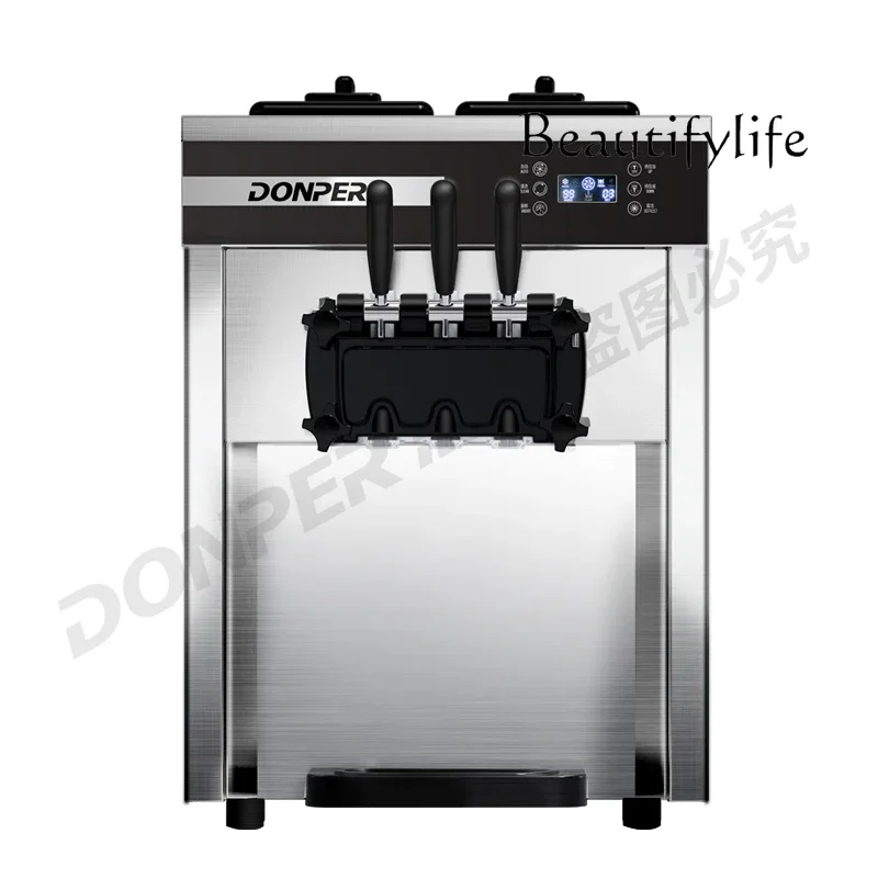 Desktop soft cone ice cream machine Automatic commercial ice cream machine Milk tea shop No cleaning