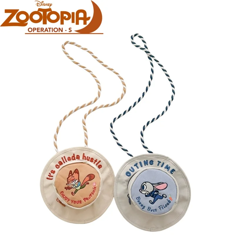 

New Zootopia Bucket Hat Cartoon Judy Hopps Casual Crossbody Bag Girls Holiday Gifts Fashion Large Capacity Commuting