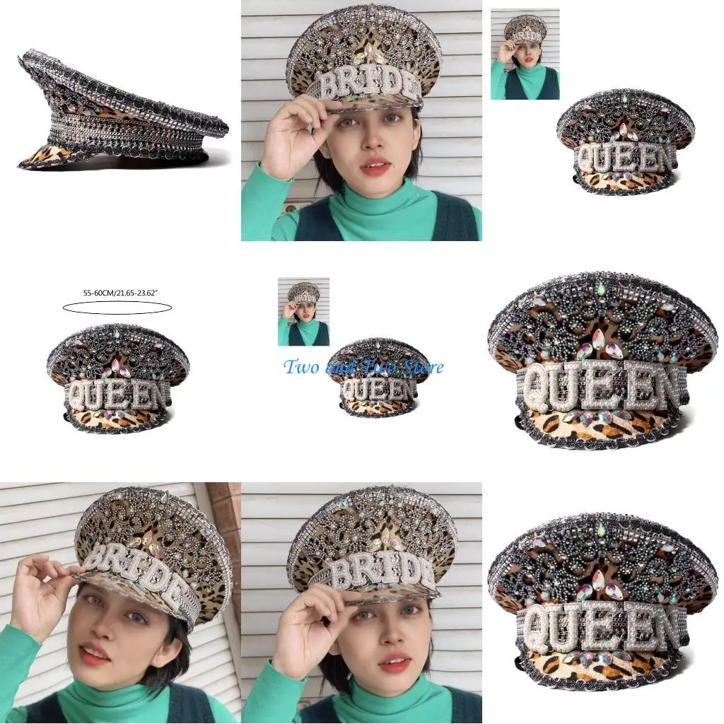

HX6F Шляпа для девичника со стразами, свадебная шляпа для невесты для взрослых