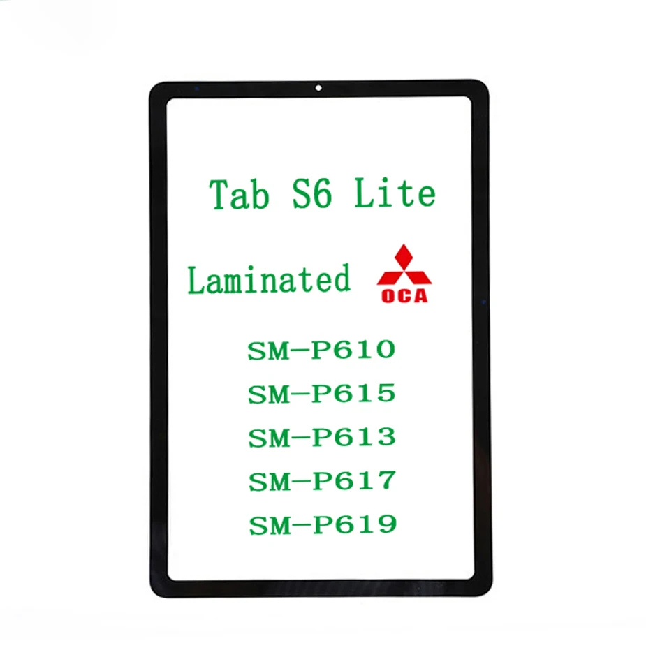 5PCS AAA QC For SM Galaxy Tab S6 Lite SM-P610 SM-P615 SM-P615N SM-P617 LCD Touch Screen Front outer Glass  + oca repair part