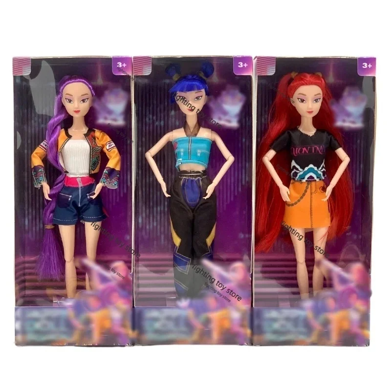 @@_ Nowa figurka akcji 11-calowa Kpop Demon Hunters, nowa winylowa lalka K-POP Demon Slayer Lumimila Zoey, ozdoba na biurko, zabawka na prezent dla dzieci