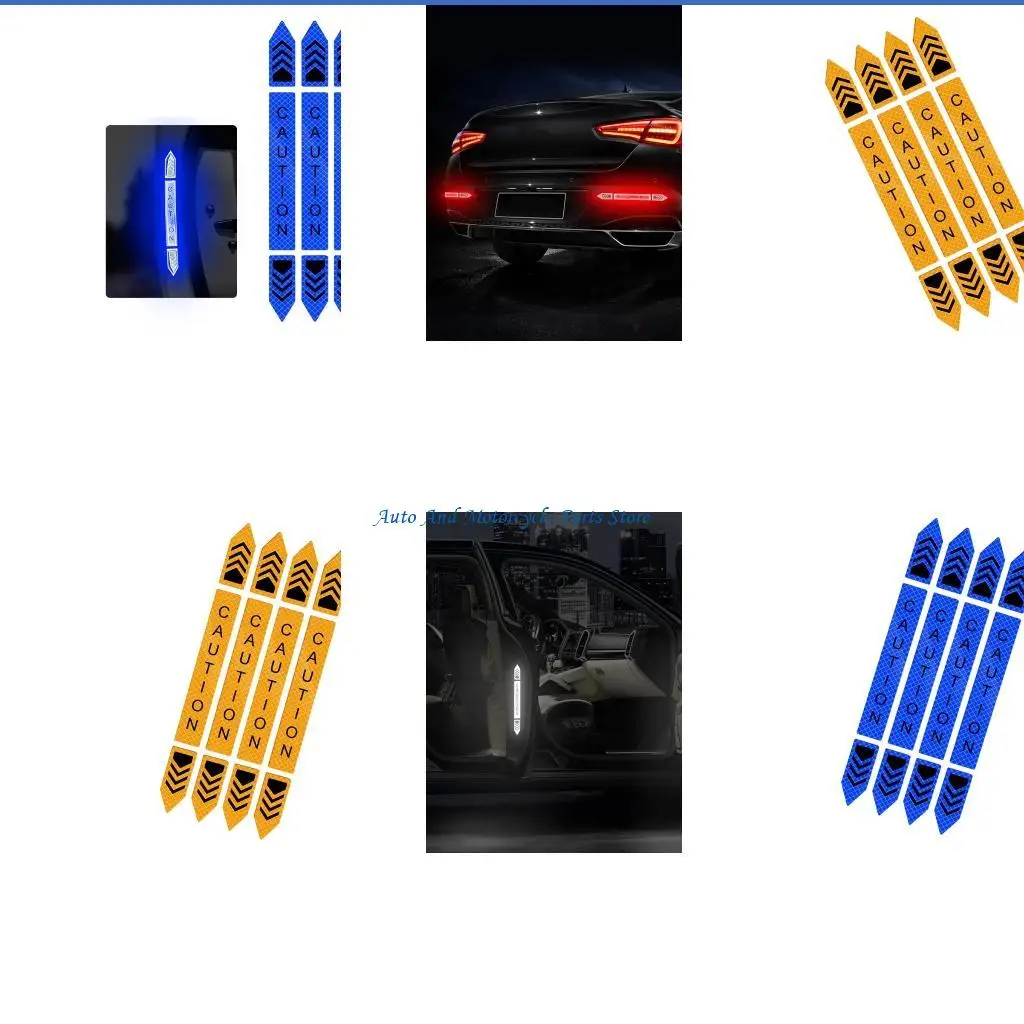 P9FD Car Body Body Strips Auto Door Door Straps لزيادة الرؤية الليلية