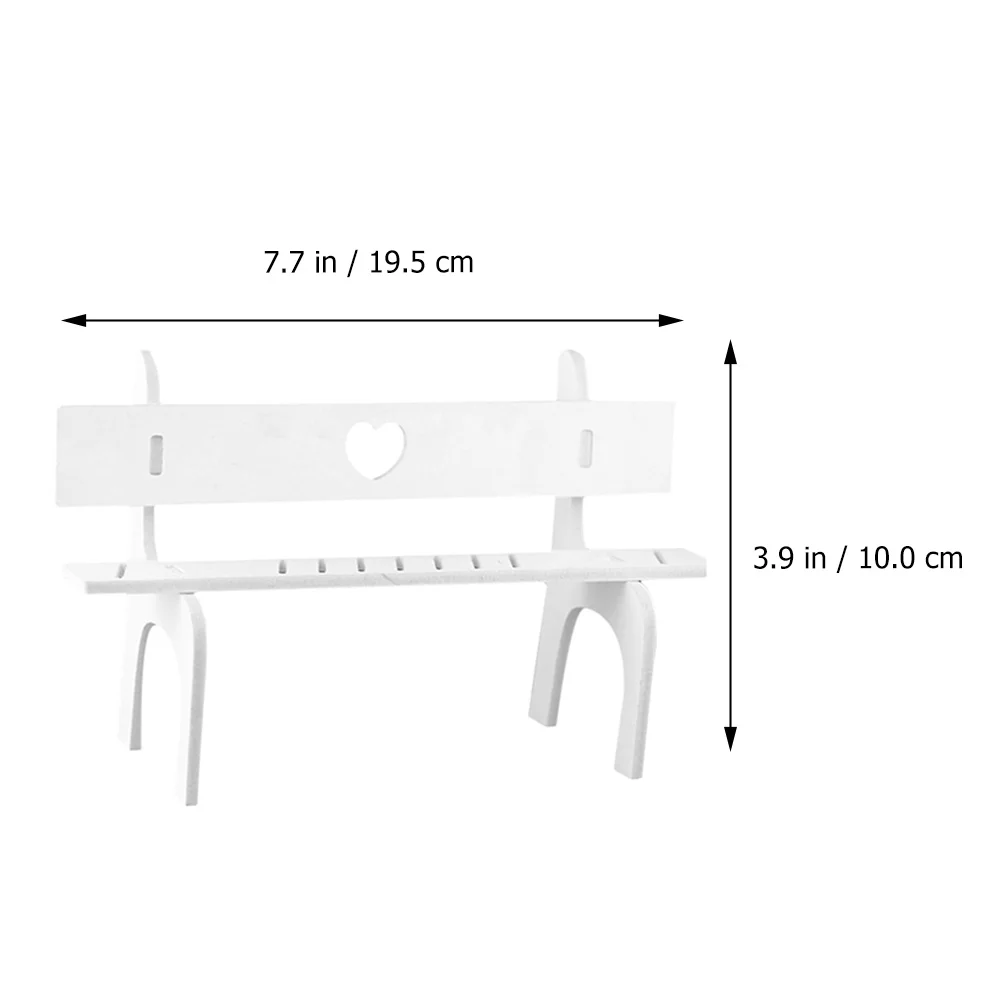 2 セット小さな椅子スツールクラフト白木製ディスプレイラック簡単な組み立てホームルームの装飾写真小道具吊り下げ