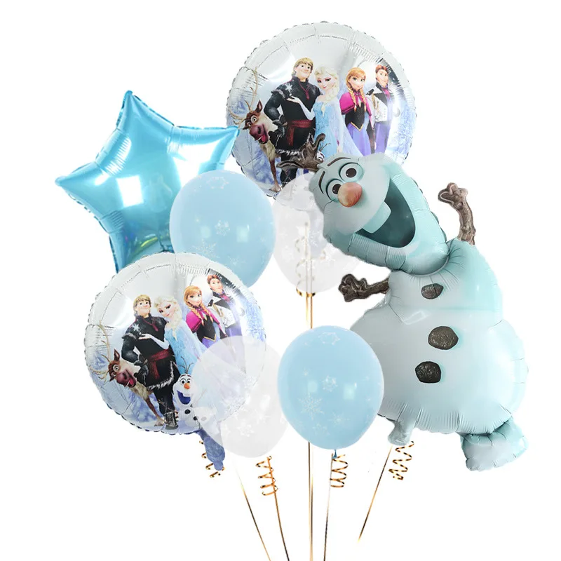 Frozen Foil Balloons Set Elsa Anna Princess Olaf Cartoon Theme Party Decorate Girls Birthday Baby Shower Wedding Party Supplies