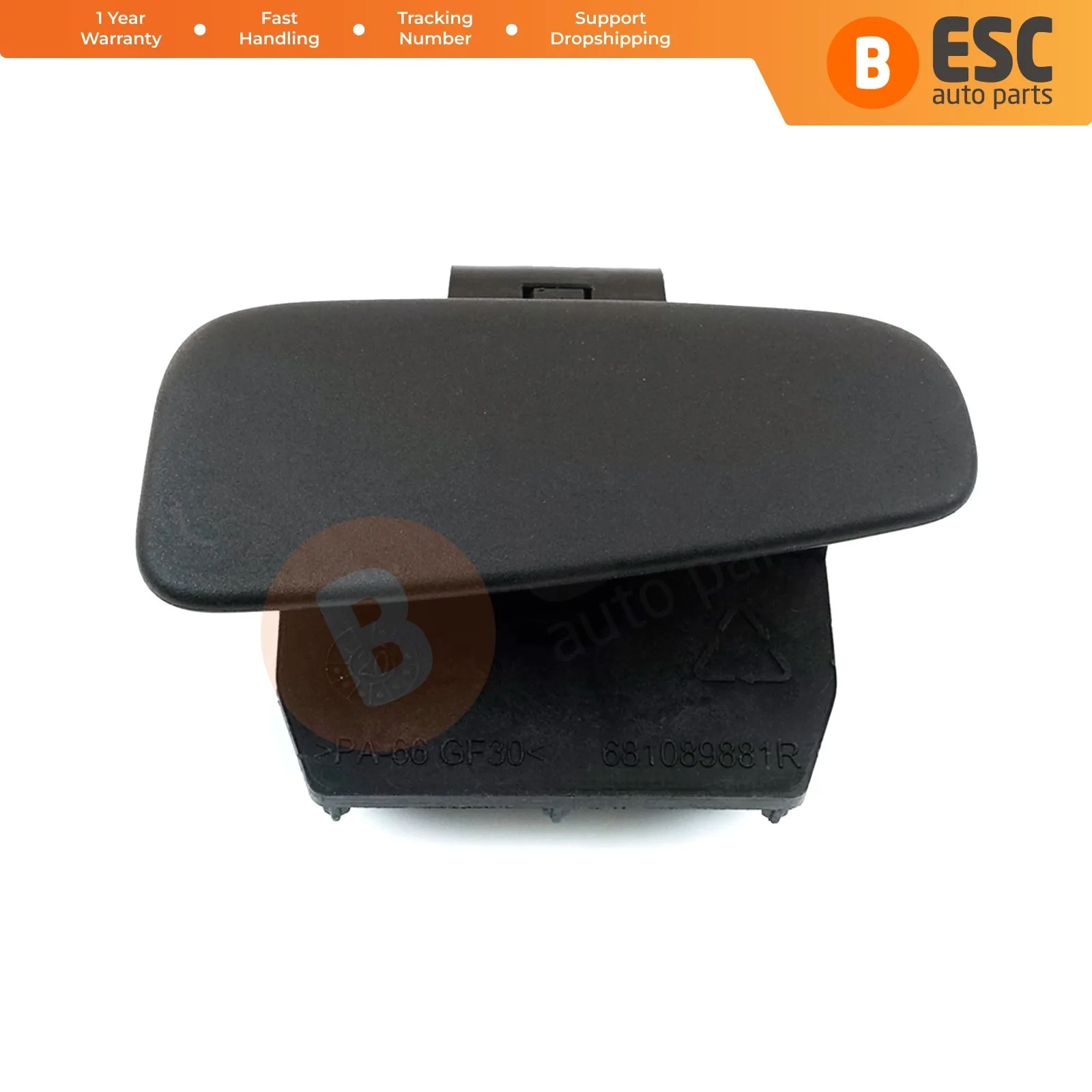 EDP1023 Glove Box Lid Handle Button Opener Black Color 681089881R for Renault Clio MK4 2012-2018 Made in Turkey