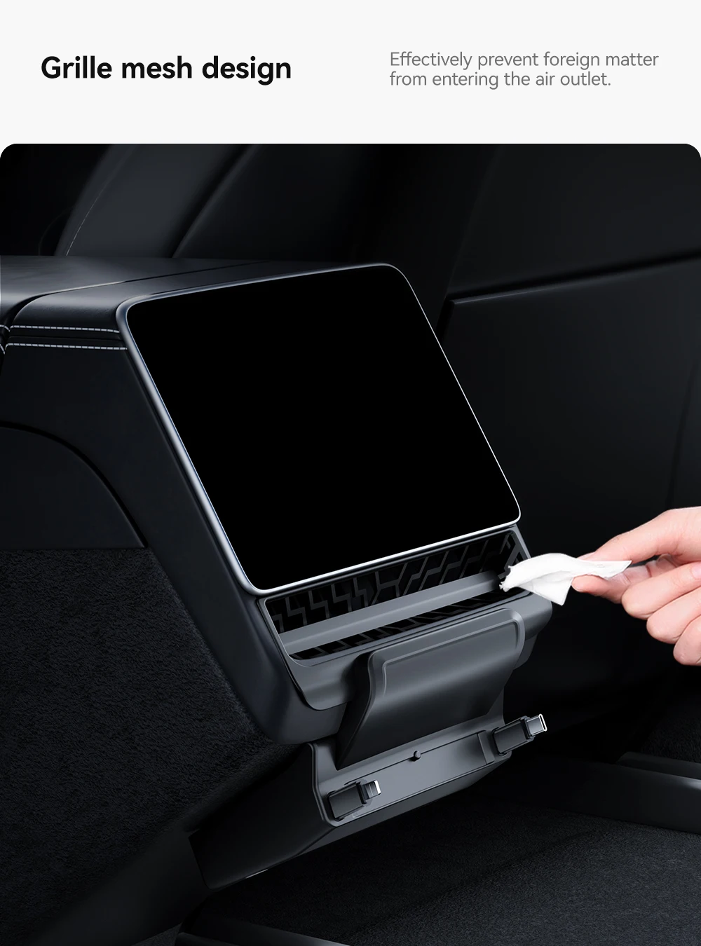YZ Für Tesla Model 3/Y Highland Juniper Hecklüftung 27W Schnellladegerät USB-Shunt-Hub Intelligente Dockingstation Zubehör – Detail 10