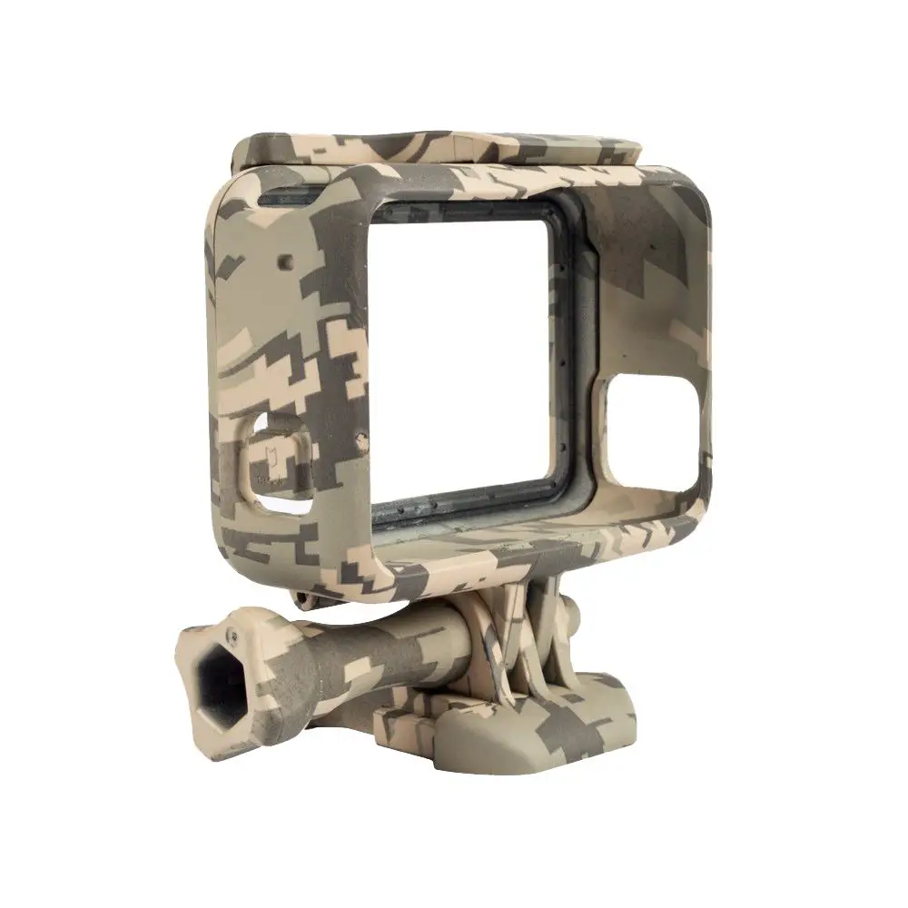 

Protective Housing Case for Hero 5 Outdoor Camouflage Standard Border Frame for Go Pro Hero 5 Case for Accessories, Grey camo