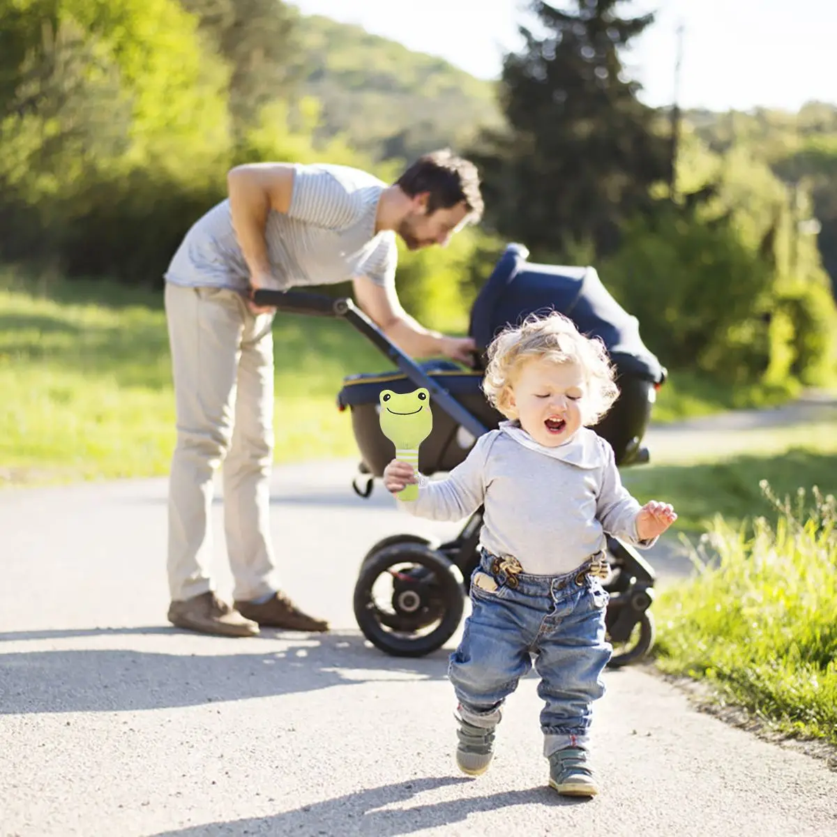 شكل حيوان حشرجة الموت الطفل الرضيع استرضاء سرير الطفل معلقة ألعوبة تعليمية لينة عصا صار