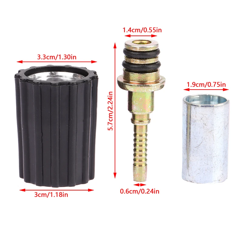 High Pressure Washer Hose Insert Fittings DN6 D15mm Ring Nut M22 Car Washer Water Cleaning Hose Pipe Fitting Twist Connector