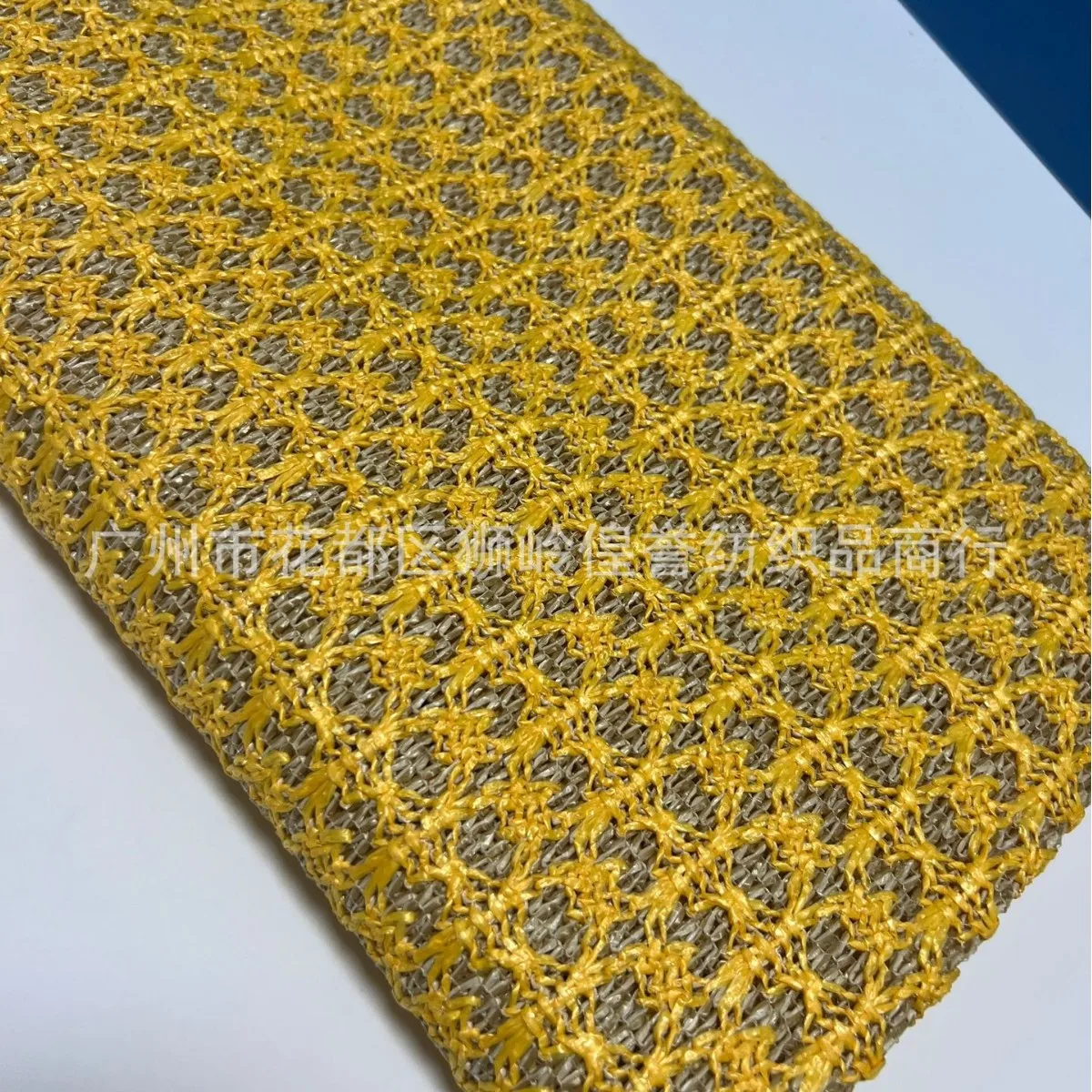 

1 ярд, вязаная крючком тканая полипропиленовая трава, двухцветная жаккардовая ткань из рафии, полипропиленовая соломенная ткань, сделай сам, пляжная соломенная ручная сумка, материал