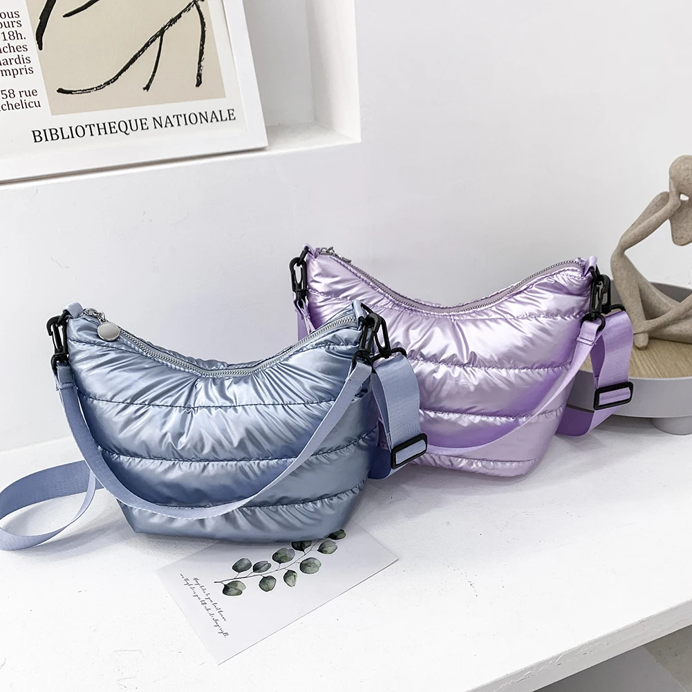 Moda zimowa kobiety pikowana wyściełana torebka luksusowy projektant torebki Crossbody damska marka torba materiałowa duża torba na zakupy Bolso