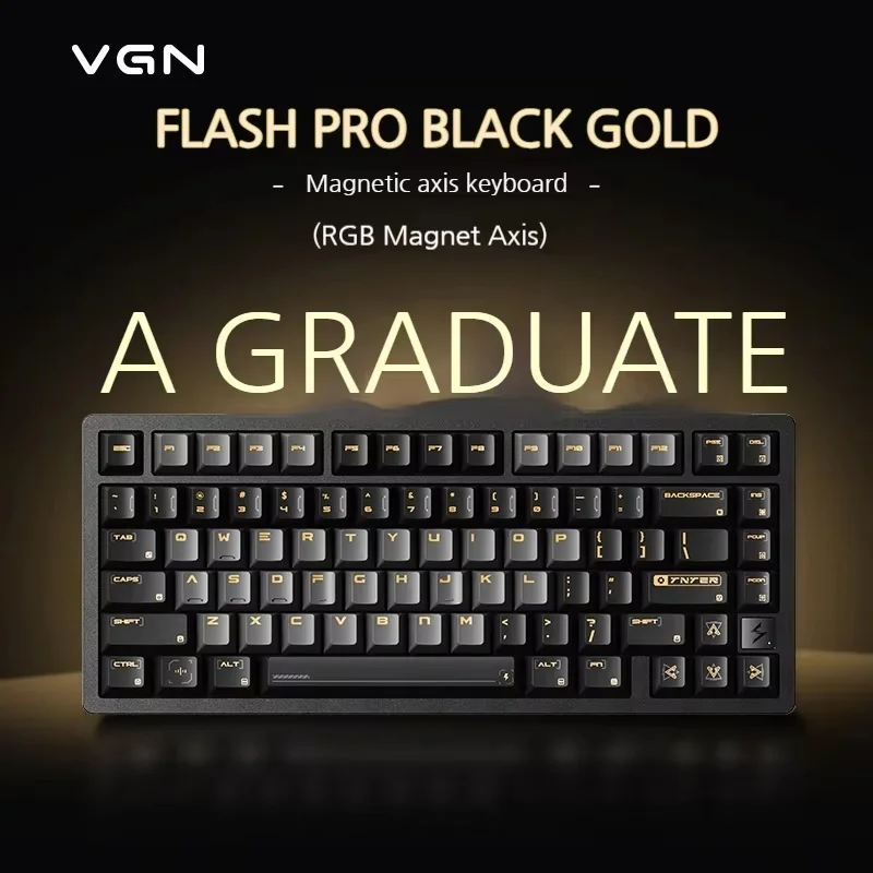 Vgn Flash Magnetic Axis Keyboard Esports Customized Gasket Aluminum Pile Hot Swappable Game Rt Pro Rgb Magneto Axis Keyboard