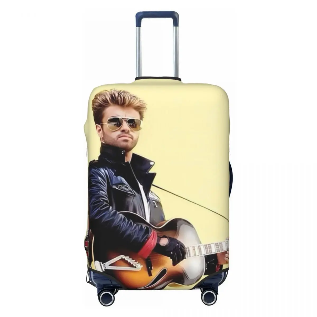 George Michael British Singer Suitcase Cover Flight Travel Useful Luggage Supplies Protector