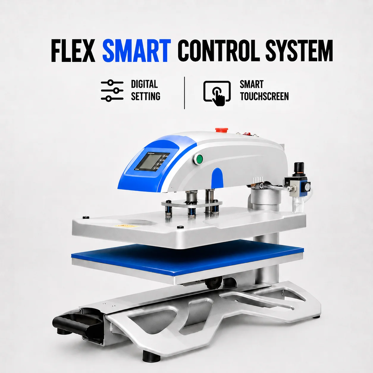 Mech Elec 16x20 Pneumatic Heat Press Automatic Open Heat Press Machine for T-Shirts, Ideal for Small Businesses
