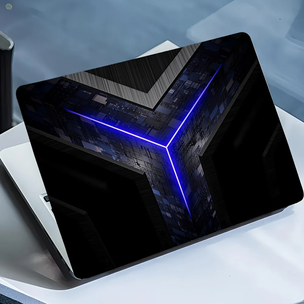 

Комплект из 2 чехлов для ноутбука (с неоново-синим декором) - устойчивый к царапинам, износостойкий, с нескользящим покрытием, простая установка, подходит для большинства моделей.