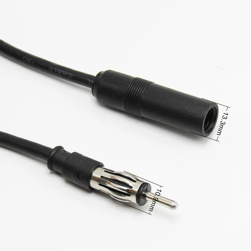 Cable de Audio para Radio, CD de coche, antena de Radio, línea de extensión macho a hembra, Cables de conversión de interfaz Universal