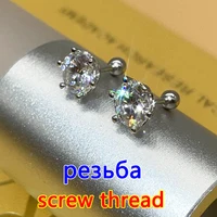 Premium 0.5-2ct Moissanite Diamond Stud Earrings for Women Orginal 925 Sterling Silver Screw Back Women Moissanite Earring 2026 - Image 4
