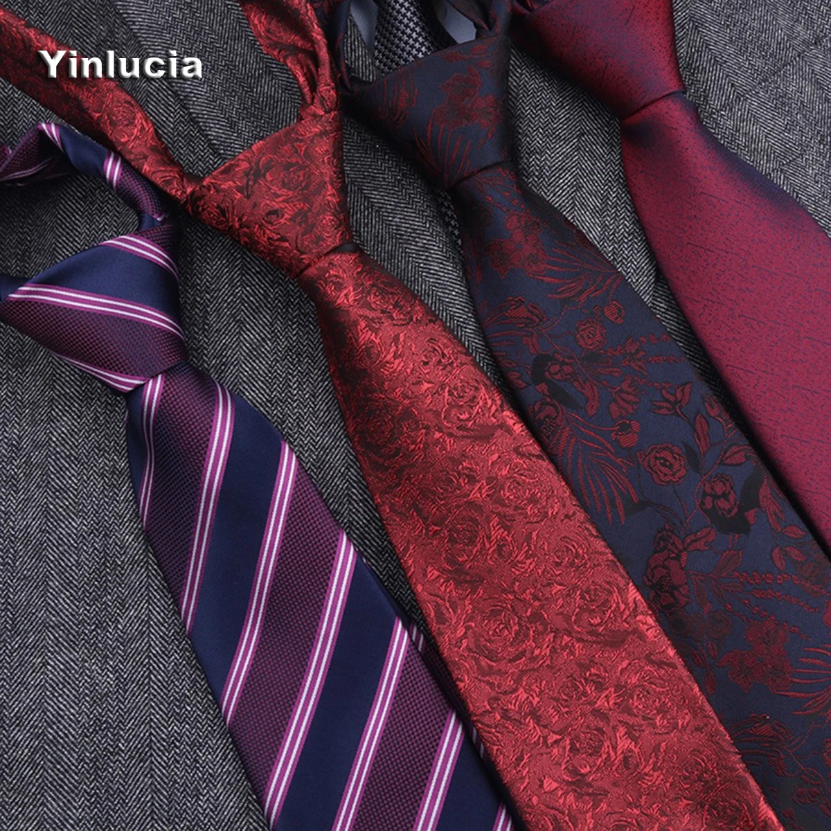 Classic Red Pattern Men Hand Ties Mulberry Silk Formal Business Wedding Boyfriend Gift For Husband Premium Office Gentleman