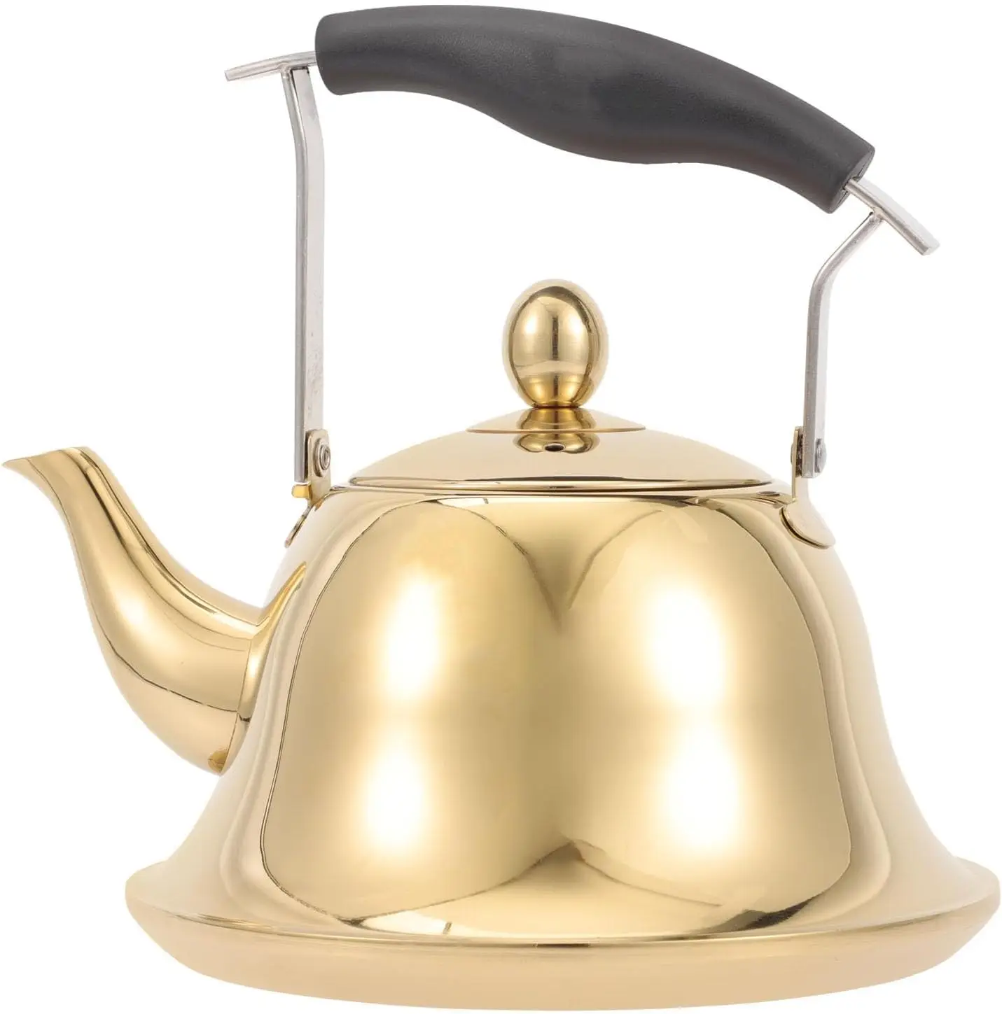 

2L Whistling Tea Kettle Stovetop, Stainless Steel Teapot Water Kettle with Removable Tea Infuser, Mirror Polished Retro Tea Make