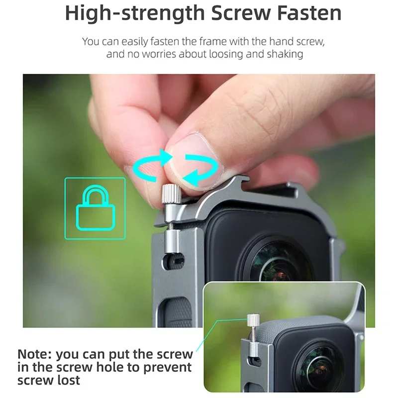 Quadro de proteção de liga de alumínio botas frias expandir borda capa protetora para insta360 um x3 acessórios de câmera panorâmica