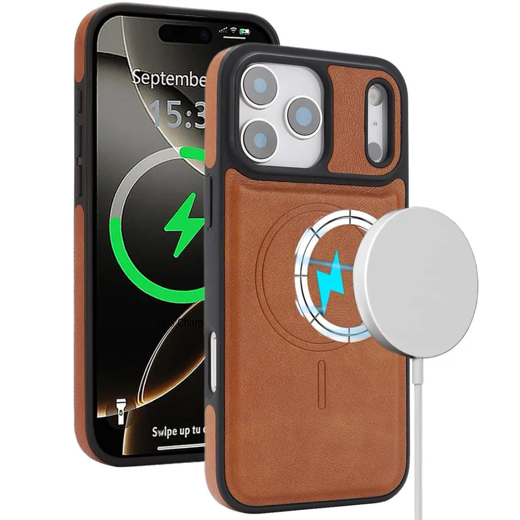 Magnetische PU-Leder-Handyhülle für iPhone 17 Air 16e 16 15 14 Plus 12 13 Pro Max für Magsafe, stoßfeste, matte, weiche Abdeckung