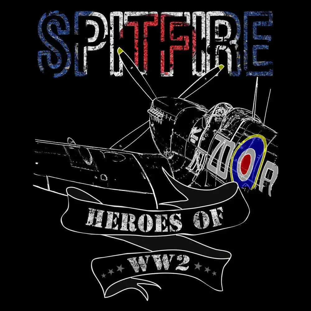 RAF Supermarine Spitfire T Shirt WW2 World War II Battle of Britain Fighter Gift