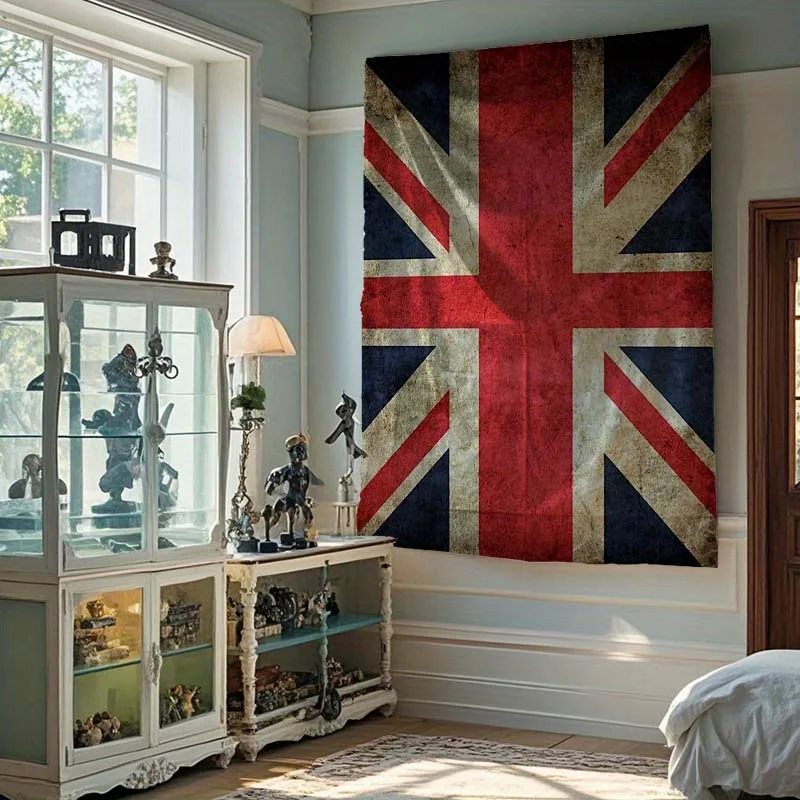 

Vintage British Flag Tapestry Peach Skin Velvet Perfect for Bedroom or Bar Decor Peach Skin Velvet Tapestry