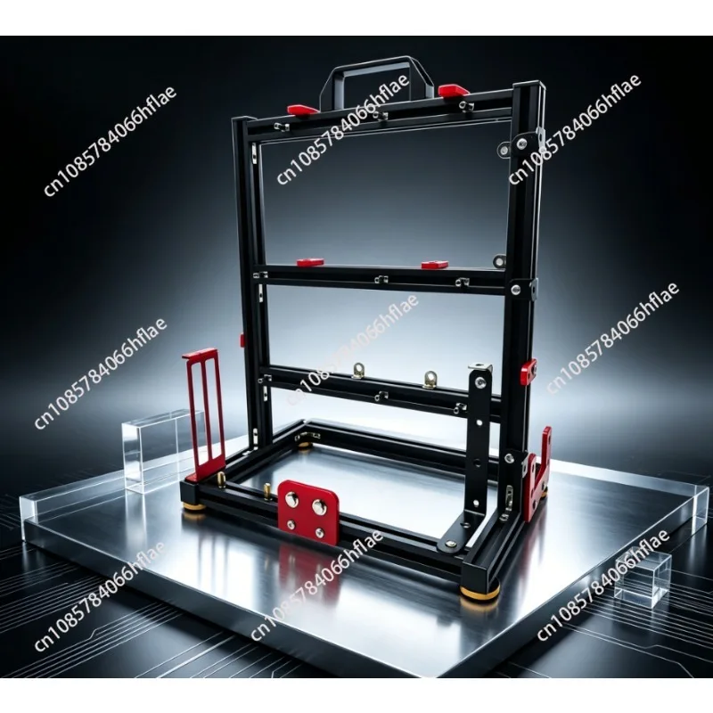 Vertical Open Frame PC Test Bench, Compatible with ITX & ATX Motherboards, Supports Water Cooling for Gaming Computer