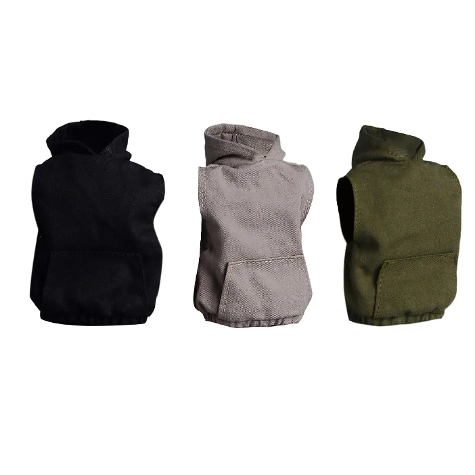 Pakaian Boneka Fashion Hoodie Skala 1/12 untuk Tubuh Figur Aksi 6''