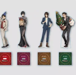 Anime Attack on Titan Eren Jager Mikasa Ackerman Stand Figure Acrylic Model Plate Cosplay Collection Desktop Decor