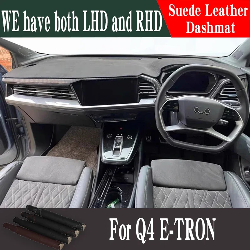 

For 2024-2027 AUDI q4 e-tron Accessories Leather Dashmat Dash Mat Pad Dashboard Cover Protector Carpet
