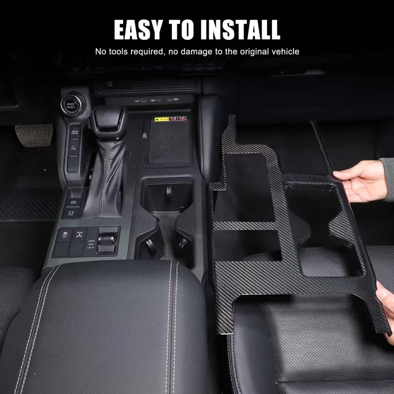 

For Toyota Land Cruiser Prado 250 LC250 2024+ Real Carbon Fiber Car Styling Gear Panel Decorative Stickers Interior Accessories